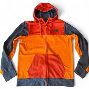 The North Face Vibrant Orange and Charcoal Jacket